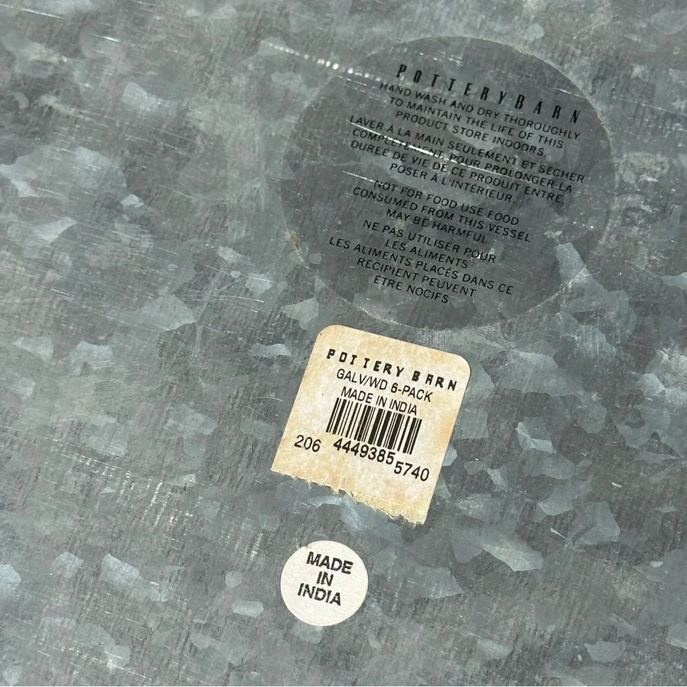 Pottery Barn Galvanized Drink, Bottle or Can Caddy